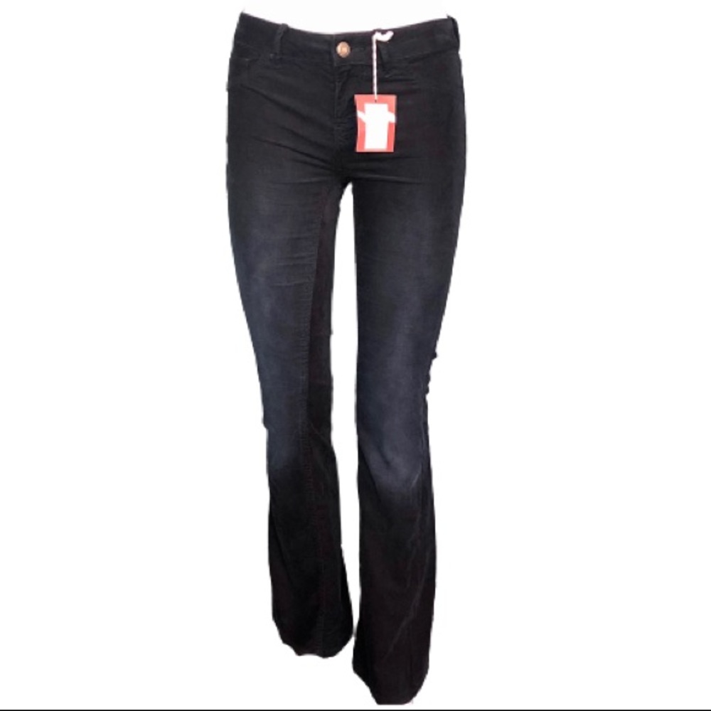 NWT Mid Rise Black Corduroy Flare Pants